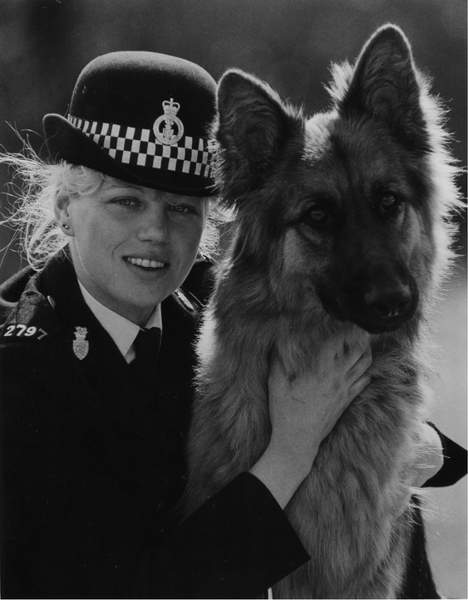 Natalie Cole and police dog Blade